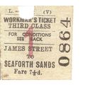 Liverpool Overhead Railway Edmondson Ticket - J...