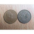 1966 Queen Elizabeth 1 Cent Canada Coin