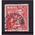 MALTA 1938 SG220 1 1/2d SCARLET FINE USED #1