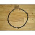 Men / Boys Black And Silver Gilt Bead Necklace