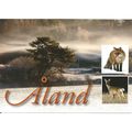 Posten Åland: Winter Landscape, Fox and Deer.