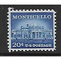 USA 1954 20c BLUE MONTICELLO JEFFERSONS HOME SG...
