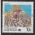 AUS 1988 10c 'LIVING TOGETHER - TRANSPORT' FINE...
