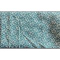 Blue Calico with flowers Cotton fabric 44" wide...