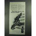 1968 Bering Cigars Ad - We Exist Hand To Mouth