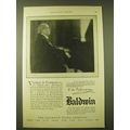 1924 Baldwin Pianos Ad - Vladimir de Pachmann