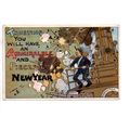 NICE EARLY COMIC NEW YEAR POSTCARD NAVAL THEME ...