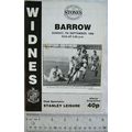 1986 programme Widnes v. Barrow