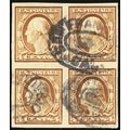 346, Used 4¢ VF/XF Block of Four CV $130.00 - S...