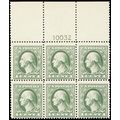 536, Mint NH 1¢ WIDE TOP Plate Block of Six Sta...