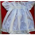 Vintage White Baby Dress Embellished with Lace