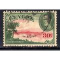 Ceylon 1938 - 49 KGV1 30ct Carmine & Green Wmk ...