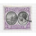DOMINICA 1923 KG5 ONE PENNY MEDALLION SHIP HEAD...