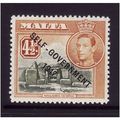 MALTA 1948 SG241 4 1/2d OLIVE GREEN & YELLOW BR...