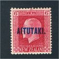 Aitutaki KGV 1918 6d Carmine 14 x 14½ Mounted M...