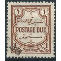 Transjordan 1929 D189 1m Red-Brown Postage Due ...