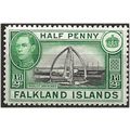 Falkland Islands 1938 SG146 1/2d Black & Green ...