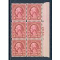 634 2c George Washington Very Fine MNH Plt/6 Ri...