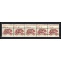 1898Ab 4c Stagecoach Fine MNH Dry Gum PNC 5/5 L...