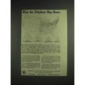 1914 AT&T Telephone Ad - What The Telephone Map...
