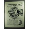 1968 Kodak Microfilm Systems Ad - Credit Billing System