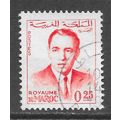 MOROCCO 1962 HASSAN DEFINITIVE 0.25 RED USED