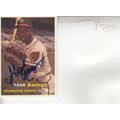HANK AARON 1957 AUTOGRAPHED MILWAUKEE BRAVES HO...