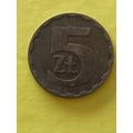 Umlaufmünze Polen 5 Zloty 1984