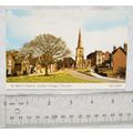 old postcard St Marys Church, Astbury Village, ...