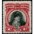 Cook Islands 1945 1d black & scarlet SG138 unused