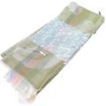 Ladies Scarf Leaf Design on a Green Background ...