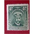 Southern Rhodesia KGV Admiral 1924 ½d Blue Gree...