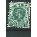 Gambia stamps sg86 hmsg 86 mult crown ca