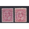 CANADA 1903-12 2c X 2 COLOUR VARIETIES USED