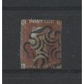 GB.SG8 1d Red-Brown.L and G Corners.Colour Unch...