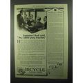 1921 Bicycle Playing Cards Ad - No I Don't Play...