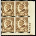 633, VF LH Block With RARE PL# 19292 Durland $1...