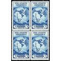 753, Unused VF 3¢ Byrd Center Line Block Of Fou...