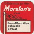 BEER MAT - MARSTONS BREWERY - KINGS ARMS, MORLA...