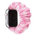 Plaid Pattern Cloth + Stainless Steel Hair Ring...