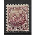 BARBADOS 1921-4 WMK MULTI-SCRIPT CA 6d USED SG225
