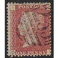 GB 1858 QUEEN VICTORIA 1d RED PLATE 140 USED SG...