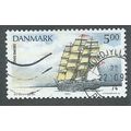 DEN 1993 5.00KR 'TRAINING SHIPS' FINE USED (EBI...