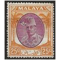 Kelantan 1951 SG74 25c Purple & Orange Mounted ...