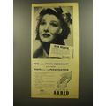 1945 Arrid Deodorant Advertisement - Jean Parker