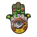 Hand of Hamza Fatima Eye Sequin Iron On Patch 2...