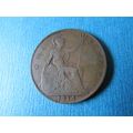 1914 GEORGE V ONE PENNY FREE POST.