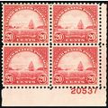 698, Mint NH XF 20¢ Plate Block of Four Stamps ...