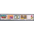 Canada 1970 5c Strip of 5 Mint Never Hung SG 66...