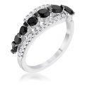 1.06Ct Rhodium & Hematite Plated Graduated Blac...
